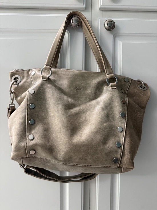 Hammitt Handbags - HAMMITT METALLIC SILVER LEATHER STUDDED LARGE TOTE/SHOULDER BAG